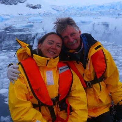 adele and josef with life jackets